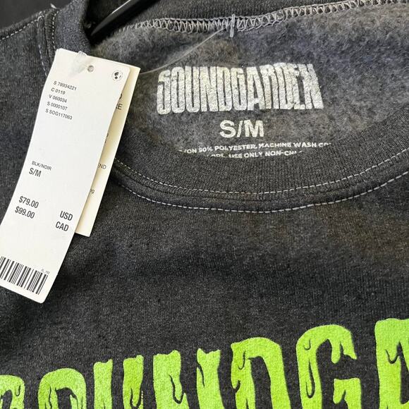 Grey Soundgarden crewneck sweatshirt Urban Outfitters Tag Size S/M - Picture 3 of 3